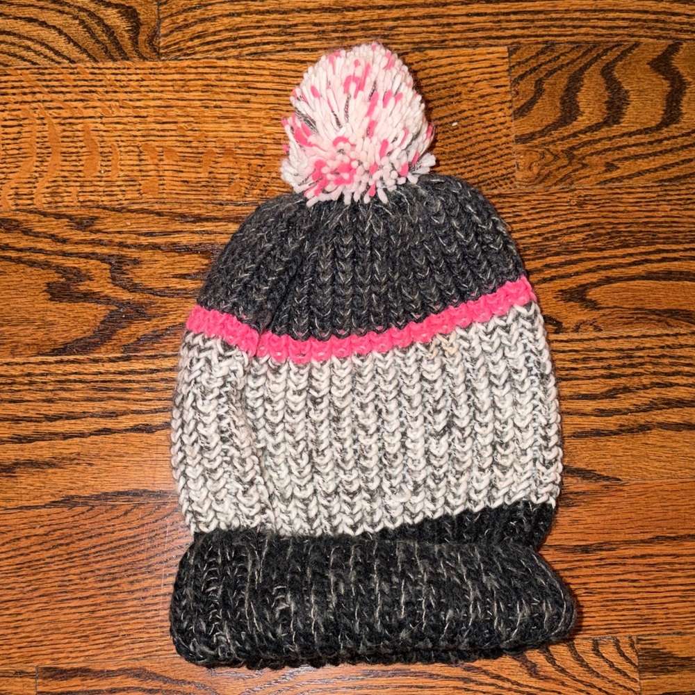 American Eagle Outfitters Women’s Knit Beanie - Black, Gray, and Pink